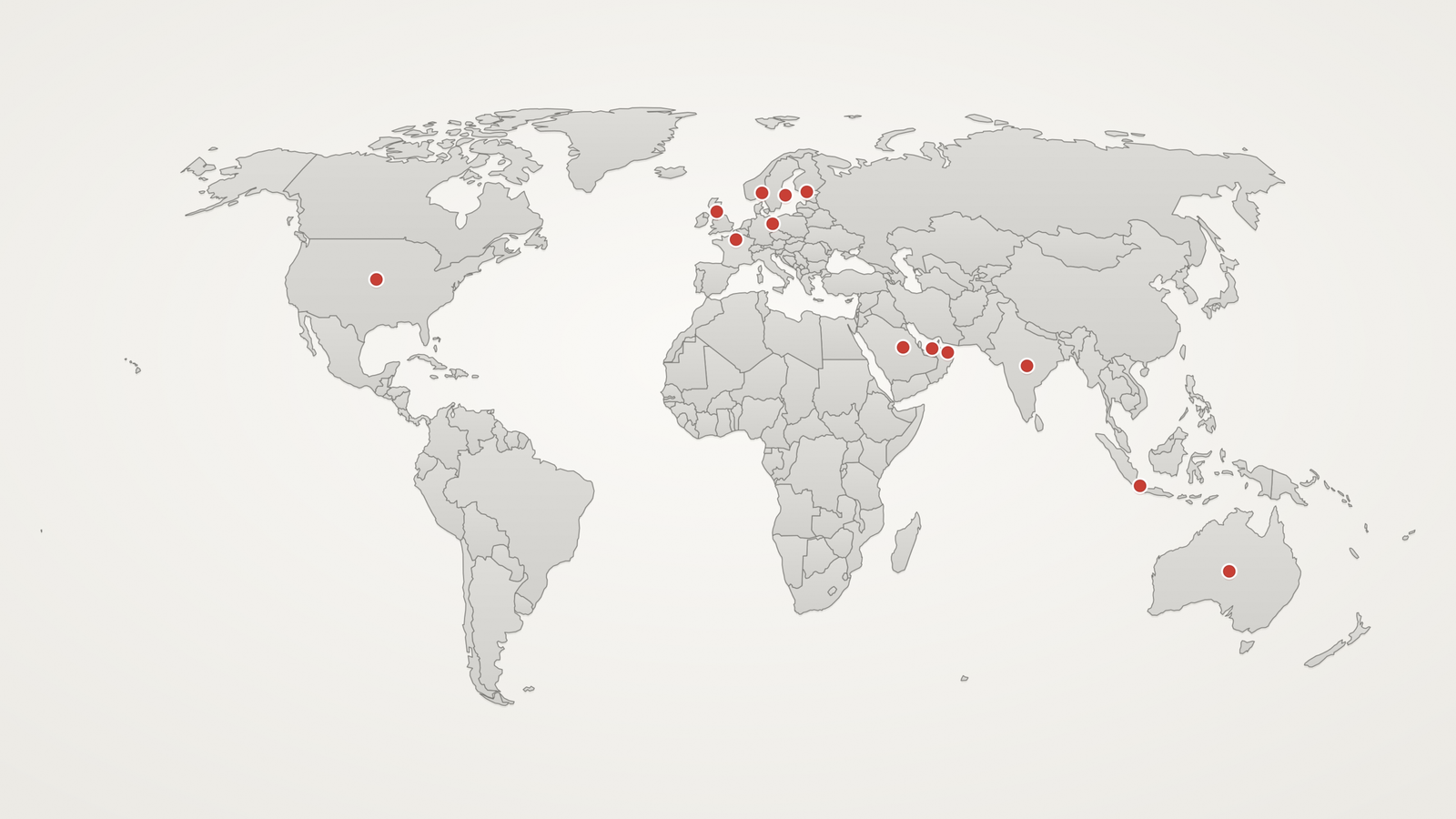 Map of countries Climetrics works in